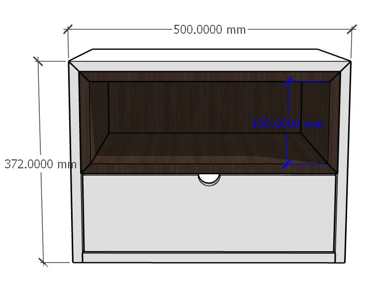 Modern Walnut Bedside Table