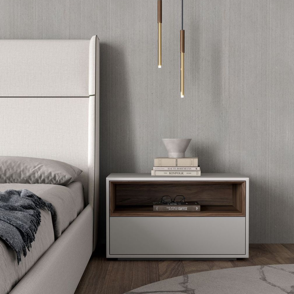 Modern Walnut Bedside Table